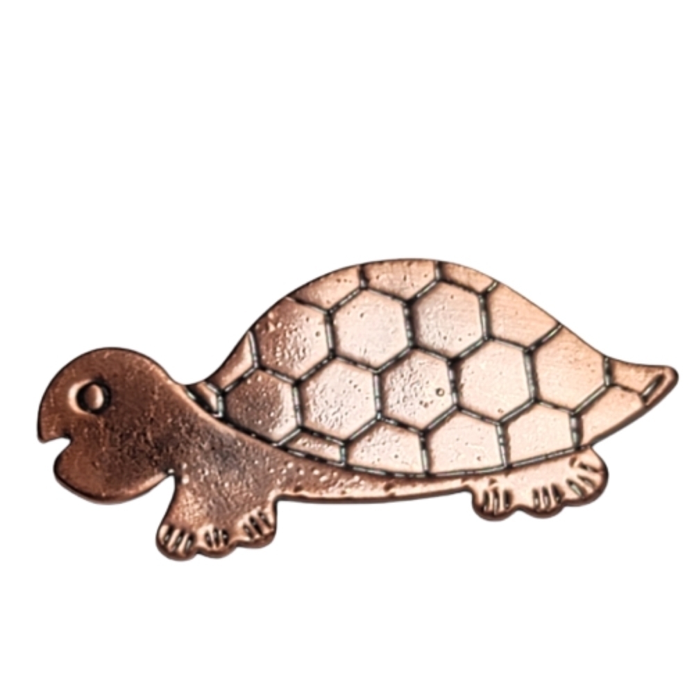 Tortoise pin brooch turtle pin copper tone cute turtle lover